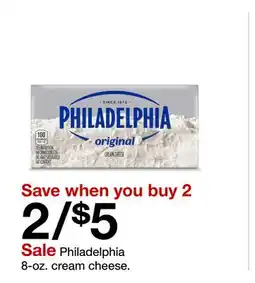 Target Philadelphia 8-oz. cream cheese offer