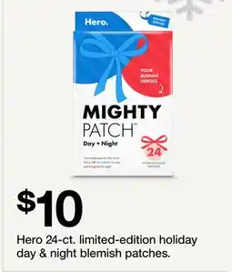 Target Hero 24-ct. limited-edition holiday day & night blemish patches offer