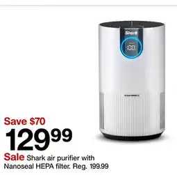 Target Shark air purifier with Nanoseal HEPA filter offer