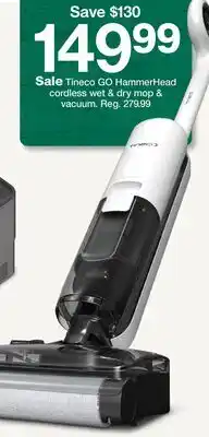 Target Tineco GO HammerHead cordless wet & dry mop & vacuum offer