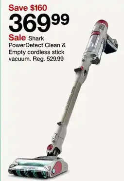 Target Shark PowerDetect Clean & Empty cordless stick vacuum offer