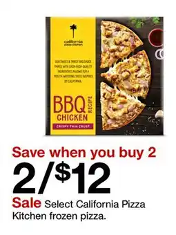 Target Select California Pizza Kitchen frozen pizza offer