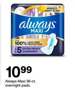 Target Always Maxi 36 - ct. overnight pads offer