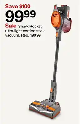 Target Shark Rocket ultra-light corded stick vacuum offer