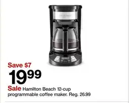 Target Hamilton Beach 12-cup programmable coffee maker offer