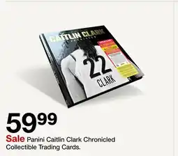 Target Panini Caitlin clark Chronicled Collectible Trading Cards offer