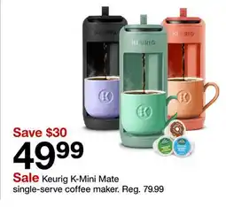 Target Keurig K-Mini Mate single-serve coffee maker offer