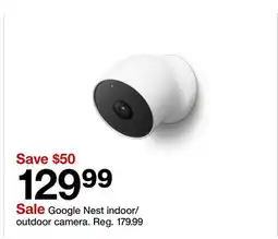 Target Google Nest indoor/outdoor camera offer