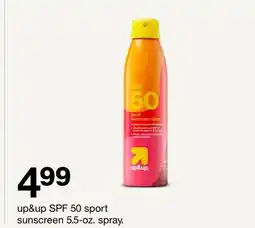 Target up&up SPF 50 sport sunscreen 5.5-oz. spray offer