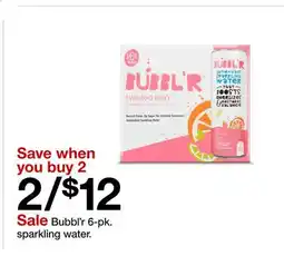 Target Bubbl'r 6-pk. sparkling water offer