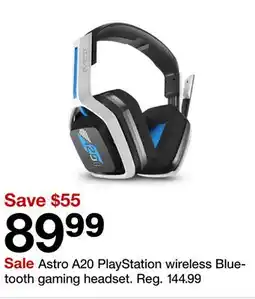 Target Astro A20 PlayStation wireless Bluetooth gaming headset offer