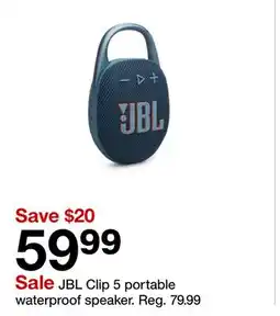 Target JBL Clip 5 portable waterproof speaker offer