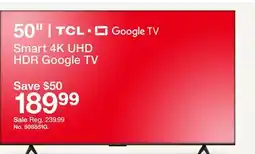 Target 50 Smart 4K UHD HDR Google TV offer