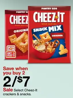 Target Select Cheez-It crackers & snacks offer