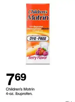 Target Children's Motrin 4-oz. ibuprofen offer