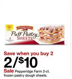 Target Pepperidge Farm 2-ct. frozen pastry dough sheets offer