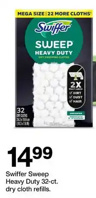 Target Swiffer Sweep Heavy Duty 32-ct. dry cloth refills offer