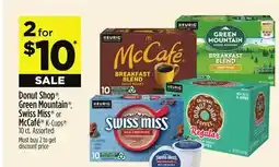 Dollar General Donut Shop , Green Mountain , Swiss Miss or McCafé K-Cups offer