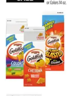 Dollar General Pepperidge Farm Goldfish FAMILY SIZE Cheddar, Flavor Blasted or Colors offer