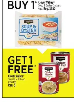 Dollar General Clover Valley Soup & Oyster Crackers offer