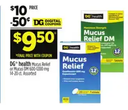 Dollar General DG health Mucus Relief or Mucus DM offer