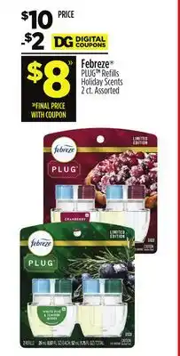 Dollar General Febreze PLUG Holiday Scents offer