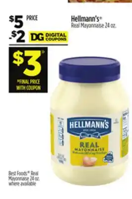 Dollar General Hellmann's Real Mayonnaise offer
