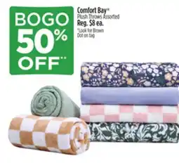 Dollar General Comfort Bay Plush Throws offer