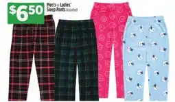 Dollar General Men's or Ladies' Sleep Pants offer