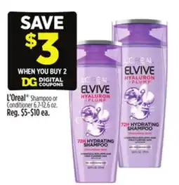 Dollar General L'Oreal Shampoo or Conditioner offer
