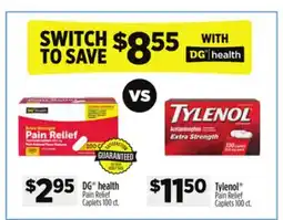 Dollar General DG health Pain Relief Caplets offer