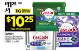 Dollar General Cascade Automatic Dishwasher Detergent offer