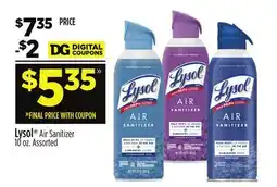 Dollar General Lysol Air Sanitizer offer