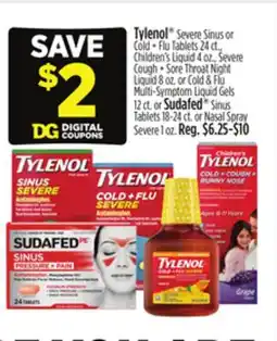 Dollar General Tylenol or Sudafed offer
