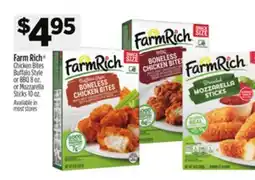 Dollar General Farm Rich Chicken Bites Buffalo Style or BBQ 8 oz. or Mozzarella Sticks 10 oz offer