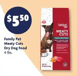 Family Dollar Family Pet Meaty Cuts Dry Dog Food offer