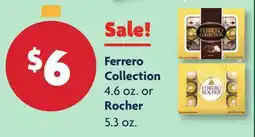 Family Dollar Ferrero Collection 4.6 oz. or Rocher 5.3 oz offer