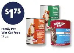 Family Dollar Family Pet Wet Cat Food offer