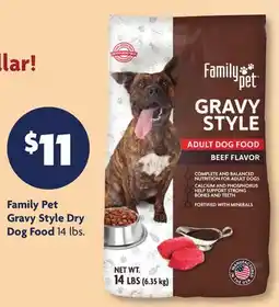 Family Dollar Family Pet Gravy Style Dry Dog Food offer