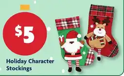 Family Dollar Holiday Character Stockings offer