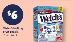 Family Dollar Welch's Holiday Fruit Snacks offer