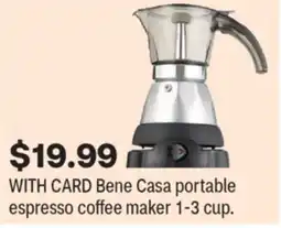 CVS Bene Casa portable espresso coffee maker offer