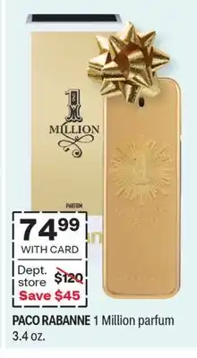 CVS PACO RABANNE 1 Million parfum 3.4 oz offer