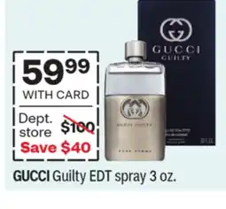 CVS GUCCI Guilty EDT spray 3 oz offer
