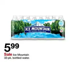 Target Ice Mountain 32 - pk. bottled water offer