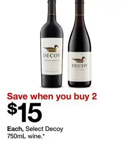 Target Decoy 750mL wine offer