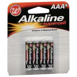 Walgreens Alkaline Supercell Batteries AAA offer