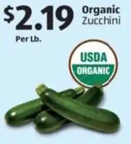 Aldi Organic Zucchini offer