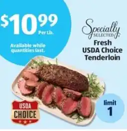 Aldi Fresh USDA Choice Tenderloin offer