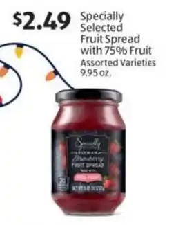 Aldi Specially selected fruit spread with 75% fruit offer